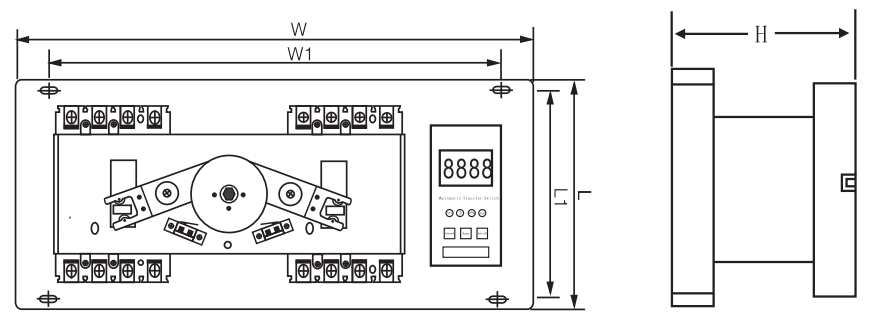 The Latest Design ATSQ2Y series Intelligent Double/Dual Power Automatic Transfer Switch 800/4P