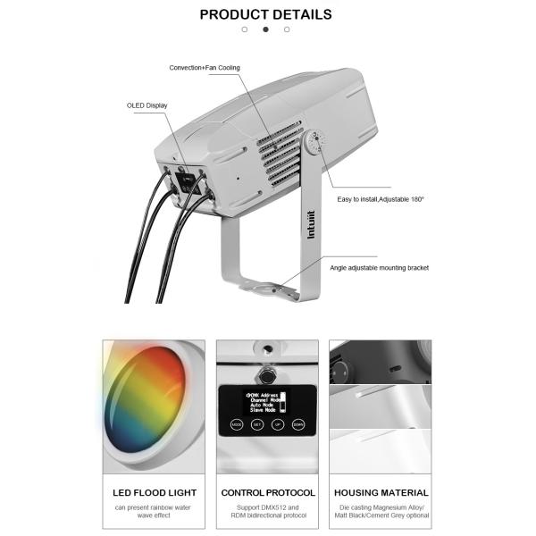 LED Water Wave Projector Light Outdoor IP65 Waterproof 60W 100W 200W 400W Ripple Effect Stage Lighting for Landscape Facade Decor