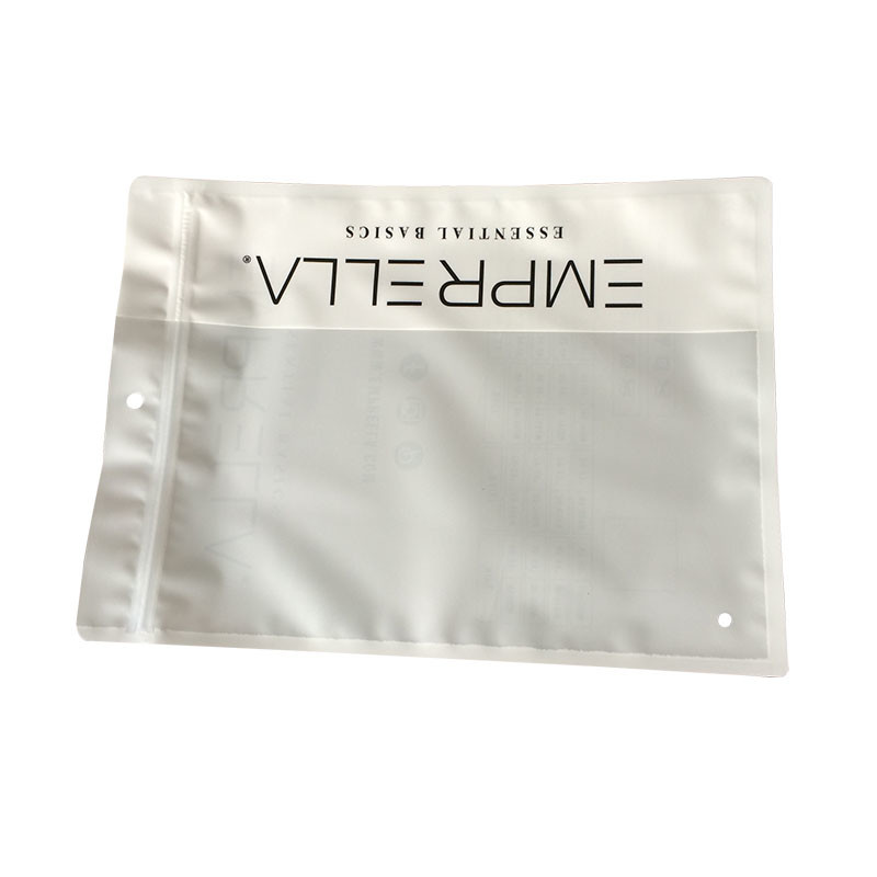 Zip lock underwear reclosable packaging custom printing garment plastic bags for clothing