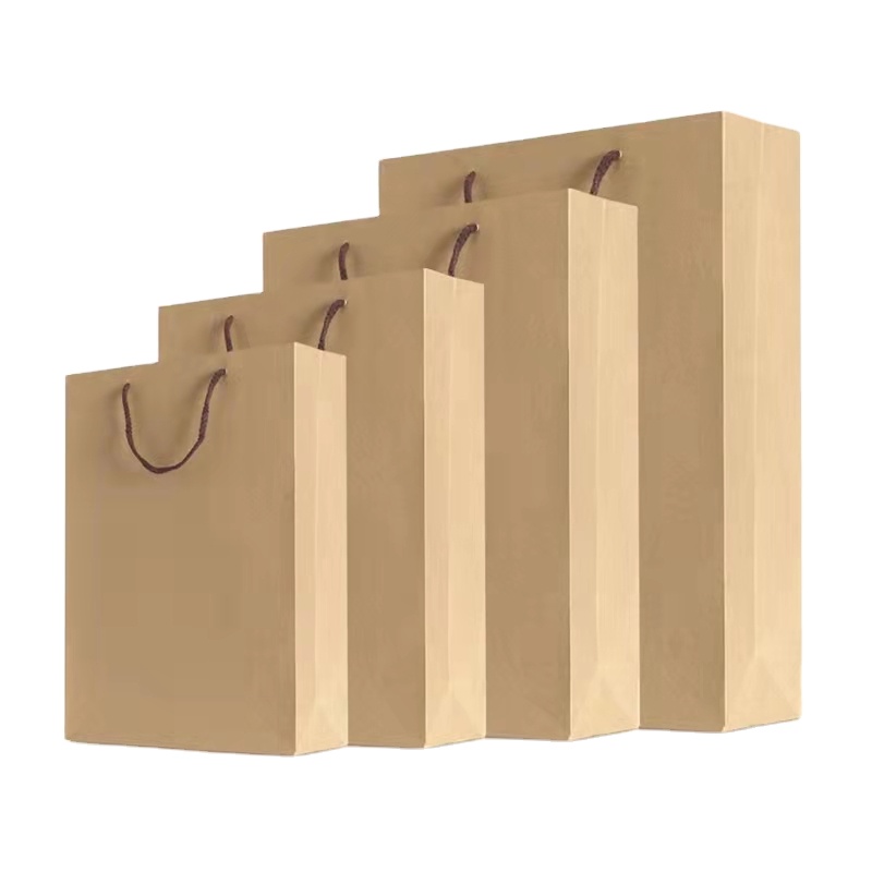 Factory custom brown kraft paper package gift bag animal paper bags