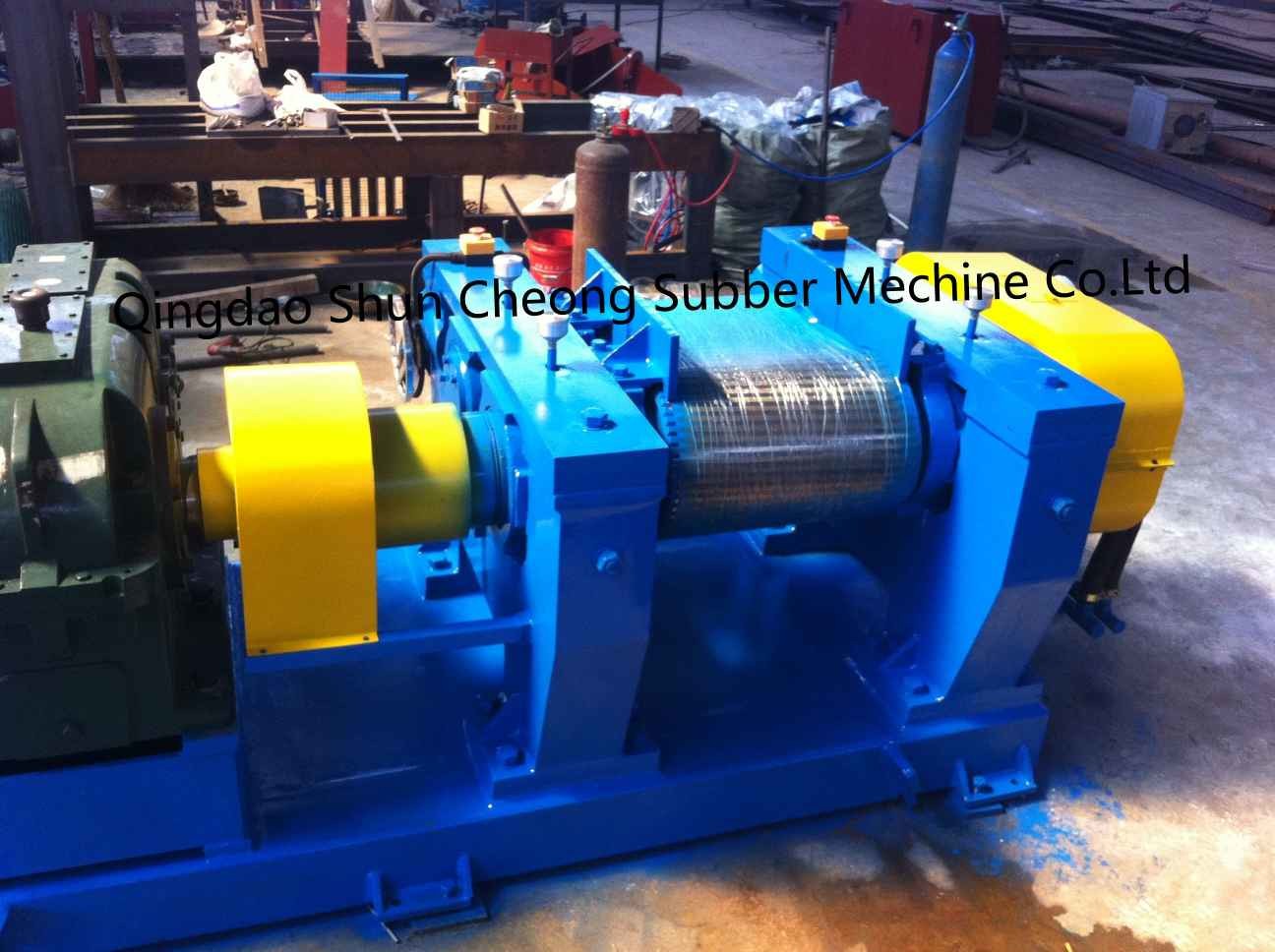 XKP-400 Rubber Cracker Mill / Waste Tire Grinder With Two Roller