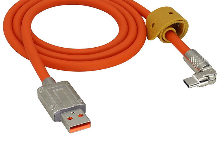 180 Degree Rotating Fast Charging 120w 6A Silicone USB Micro Type C Cable for Android Mobile Phone