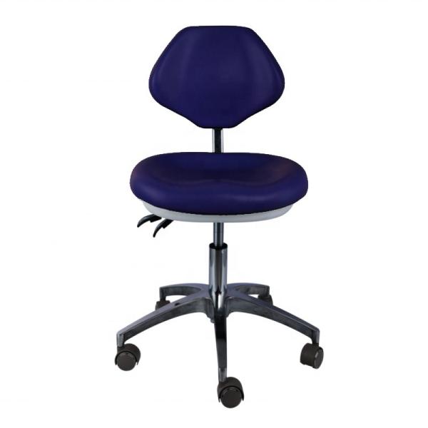 Dental Clinic Doctor Assistant Stool Pu Leather Comfortable Seat Blue Color