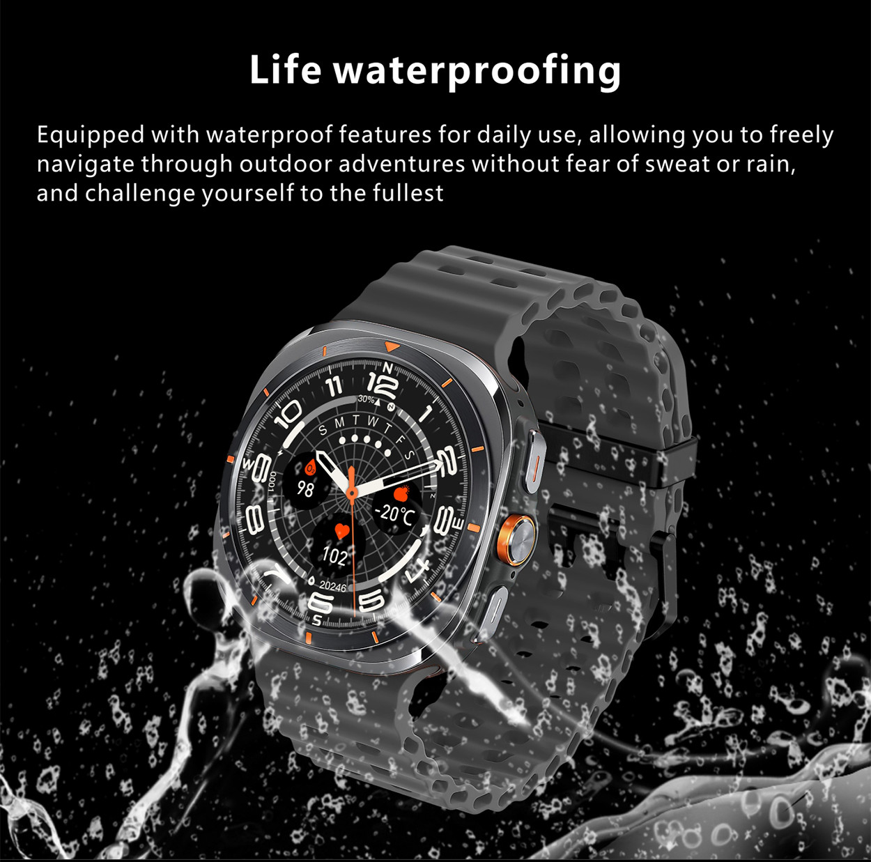750MAh Battery New S7 Ultra Smartwatch Multi-Motion Compass Heart Rate Health Monitor