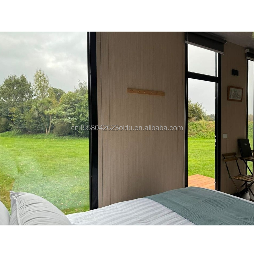 50/75/100mm Wave Sandwich Panel Wall EU Modern Design Steel Structure Building for Log Hotels or Mobile Little House Prefabricated Home