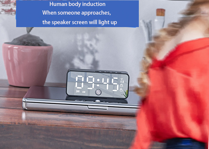 IPX4 Wireless 5.0 Bluetooth Speaker With LED Display Alarm Clock