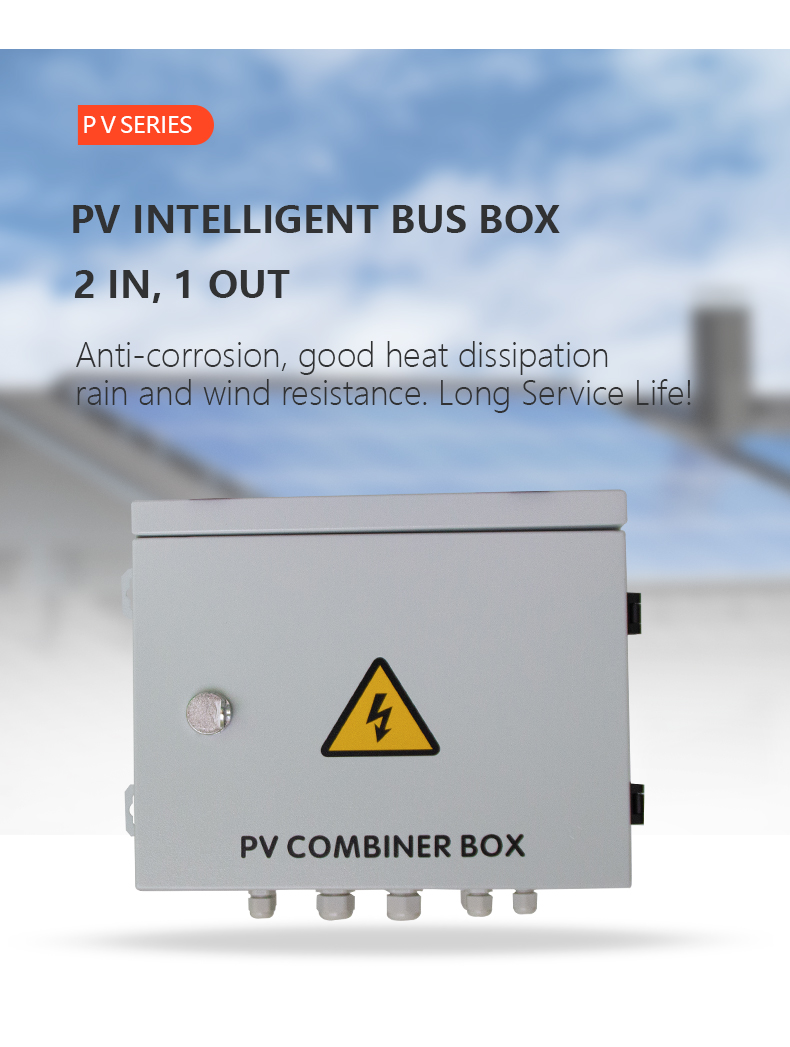 Lighting Protection Solar Panel Combiner Box 2 In 1 Out High Voltage Resistant