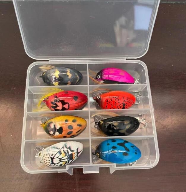 Floating Small Minnow Bait Crank Beetle 8 Colors 3.8cm / 4.1g