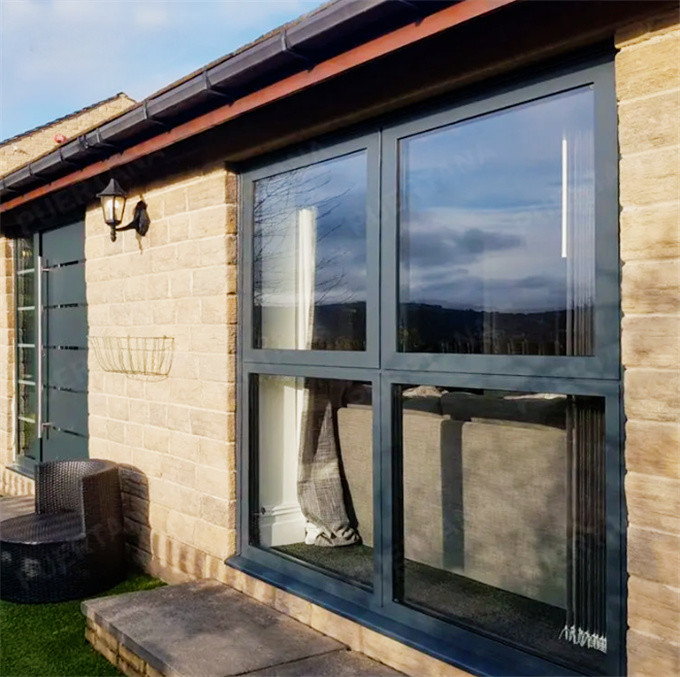 Thermal Break Double Glazing Top Hung Aluminum Windows With 304 Stainless Steel Mesh