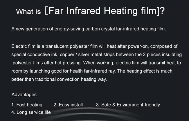 Fast Heating Infrared Carbon Heater Film For Snow Melting And Heat Preservation