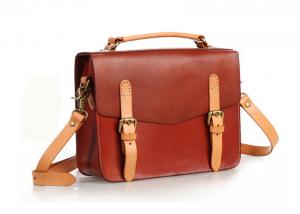 Buy cheap Brown Vintage Handbags for Lady Leather Briefcase Leather Satchel Bag product