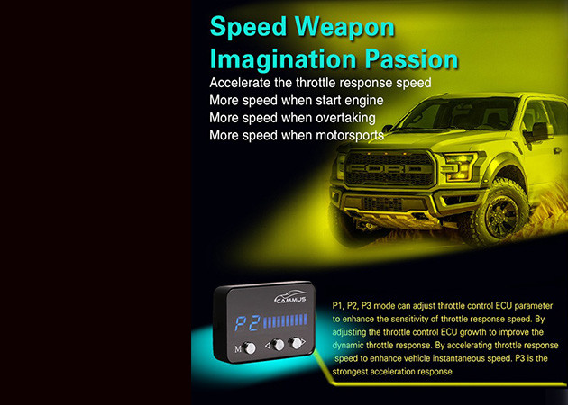 Black Ultra Thin Car Throttle Controller Windbooster Throttle Controller