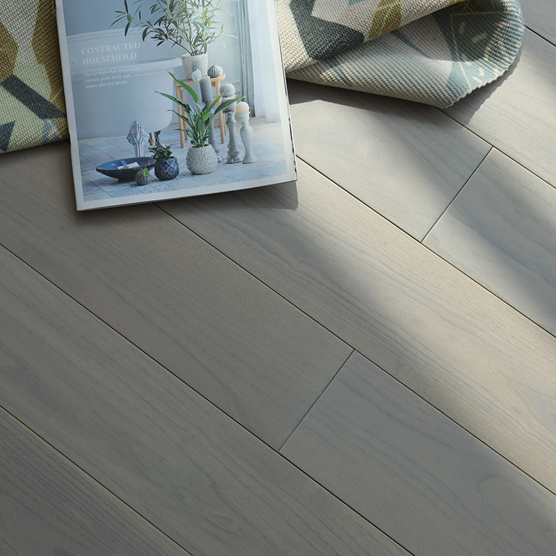 Length 1900/1860/2200/RL mm Brushed Wood Flooring in White Washed Oak Maple and Walnut