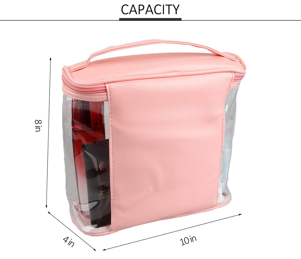 Leak Proof Zipper Clear Travel Bags For Toiletries