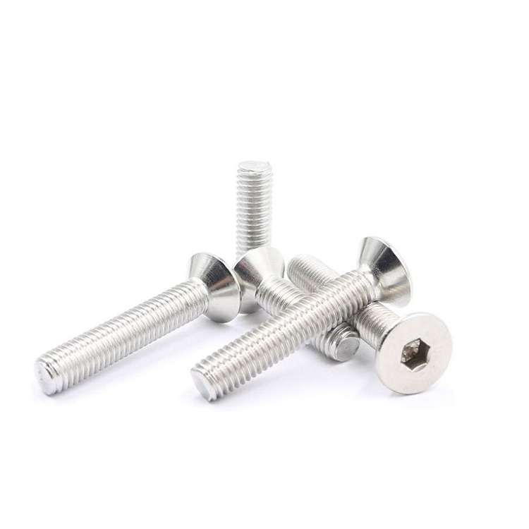 Metric GB Standard M3 M4 M5 M6 M8 304 Stainless Steel Hexagon Hex Socket Flat Head Screws