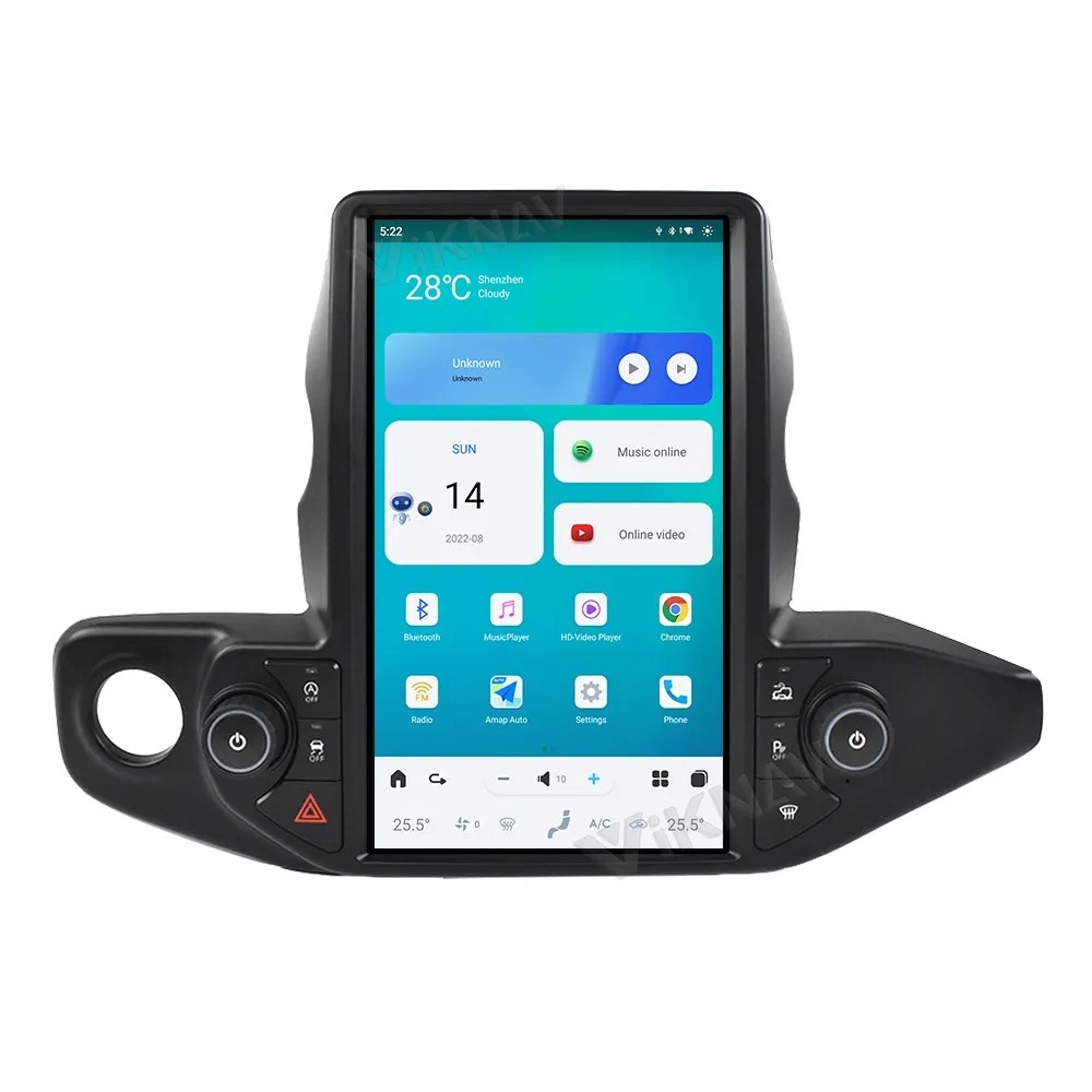 For 2018-2021 Jeep Wrangler 13.6 Inch Touch Screen Car radio Navigation GPS Multimedia DVD Player Wireless Carplay 4G
