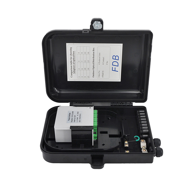 Outdoor 85mm Fiber Optic Splitter Box Plc Two Tier In 2 Out 16