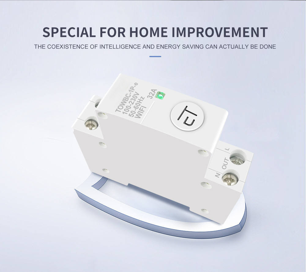 Din Rail WIFI Circuit Breaker Switch Remote Voice Control by Ewelink APP for Home mcb timer 110V 220V 380V