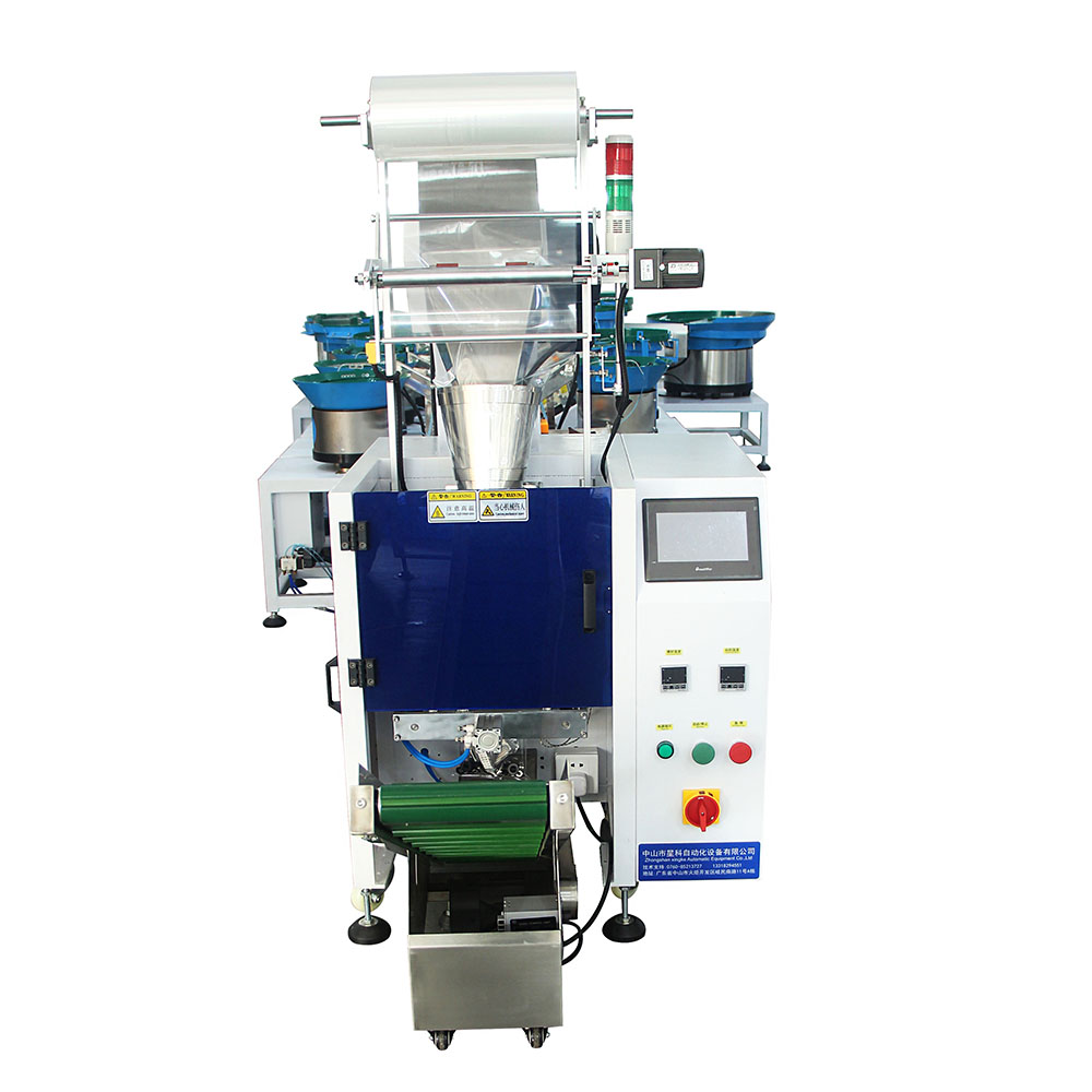 Vertical Manual Placement Mixing Filling Packaging Bag Sealing Machine For Plastics Packages