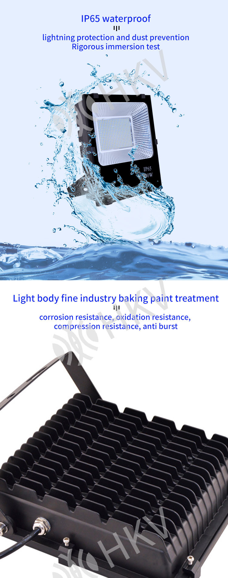 Black Adjustable Outdoor Waterproof Light 10/30/50/100/150/200W Exterior Street Floodlight