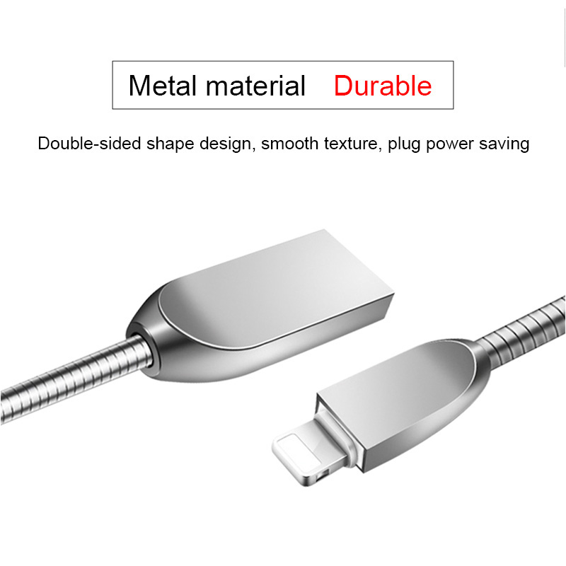 2.4A IPhone USB A to Lightning Cable 1m USB Data Transfer Cables Fast Charging