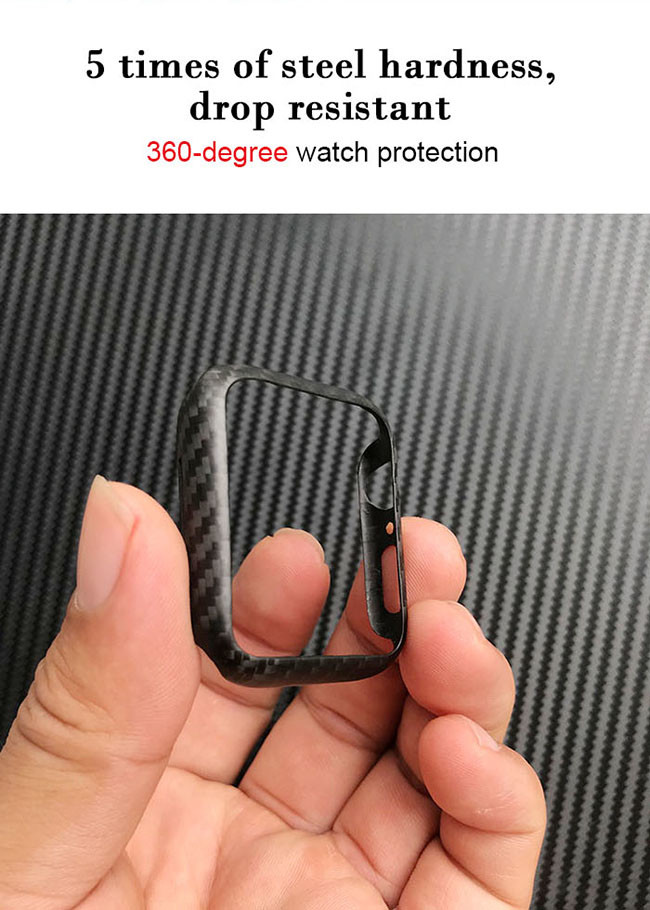 Dustproof Shockproof Carbon Fiber Apple Watch Case