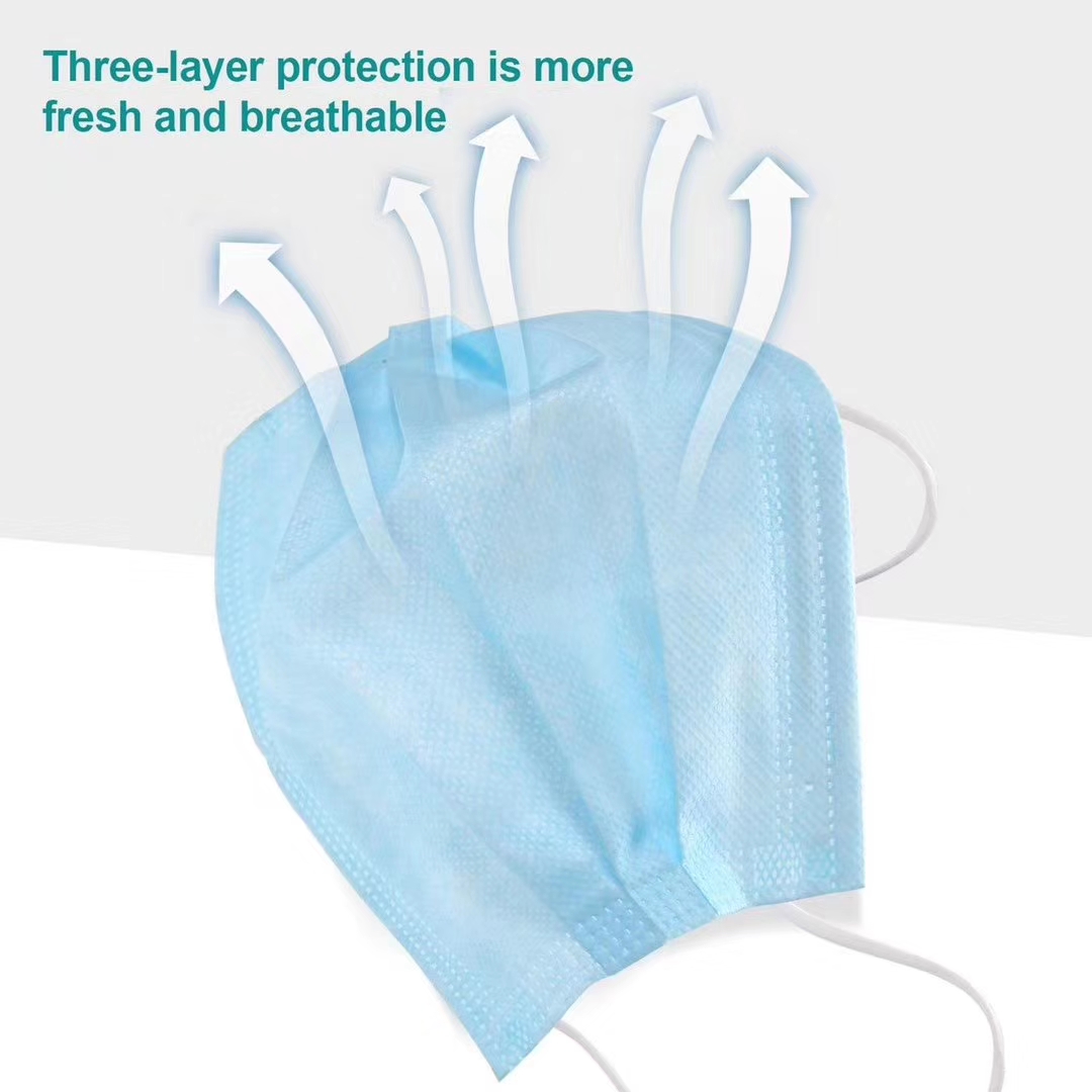 3 Ply Earloop Face Masks Breathable Skin Friendly Earloop Procedure Masks