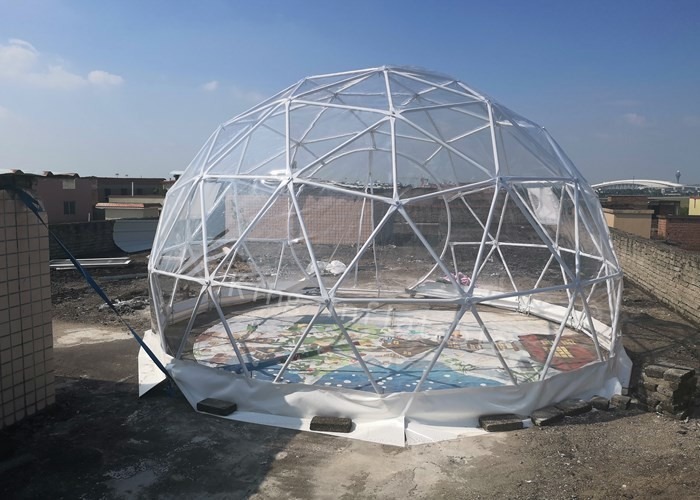 Portable 5m Geodesic dome Tent Geodesic Star frame Tent With Clear Pvc Cover