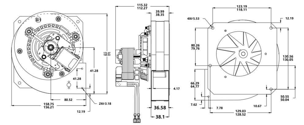 40W 0.7A Induced Draft Blower Exhaust Fan Heater Inducer Motor For Motor