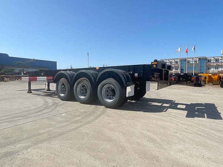 Truck Trailer 40ft Steel Shipping Container Semi Trailer 3 Axles Skeleton Frame Transportation Chassis for Cargo Loading