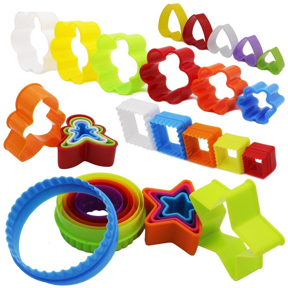 Custom 3D Bakeware Cookie Tools Set Colorful Plastic Round Cookie Cutter