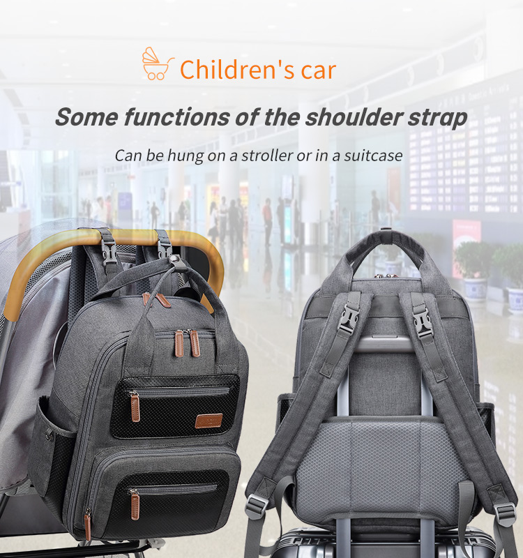 20L-35L Soft Handle Multifunctional Diaper Bag Backpack 31*17*40cm