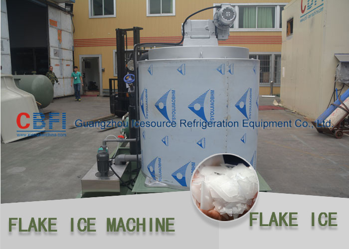Water Cooling Stainless Steel Ice Flaker For Seafood R404a Refrigerant