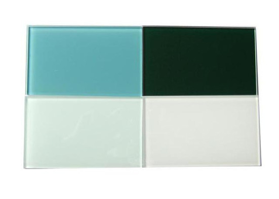 Architectural Decorative Light Blue Back Painted Glass For Frameless Door
