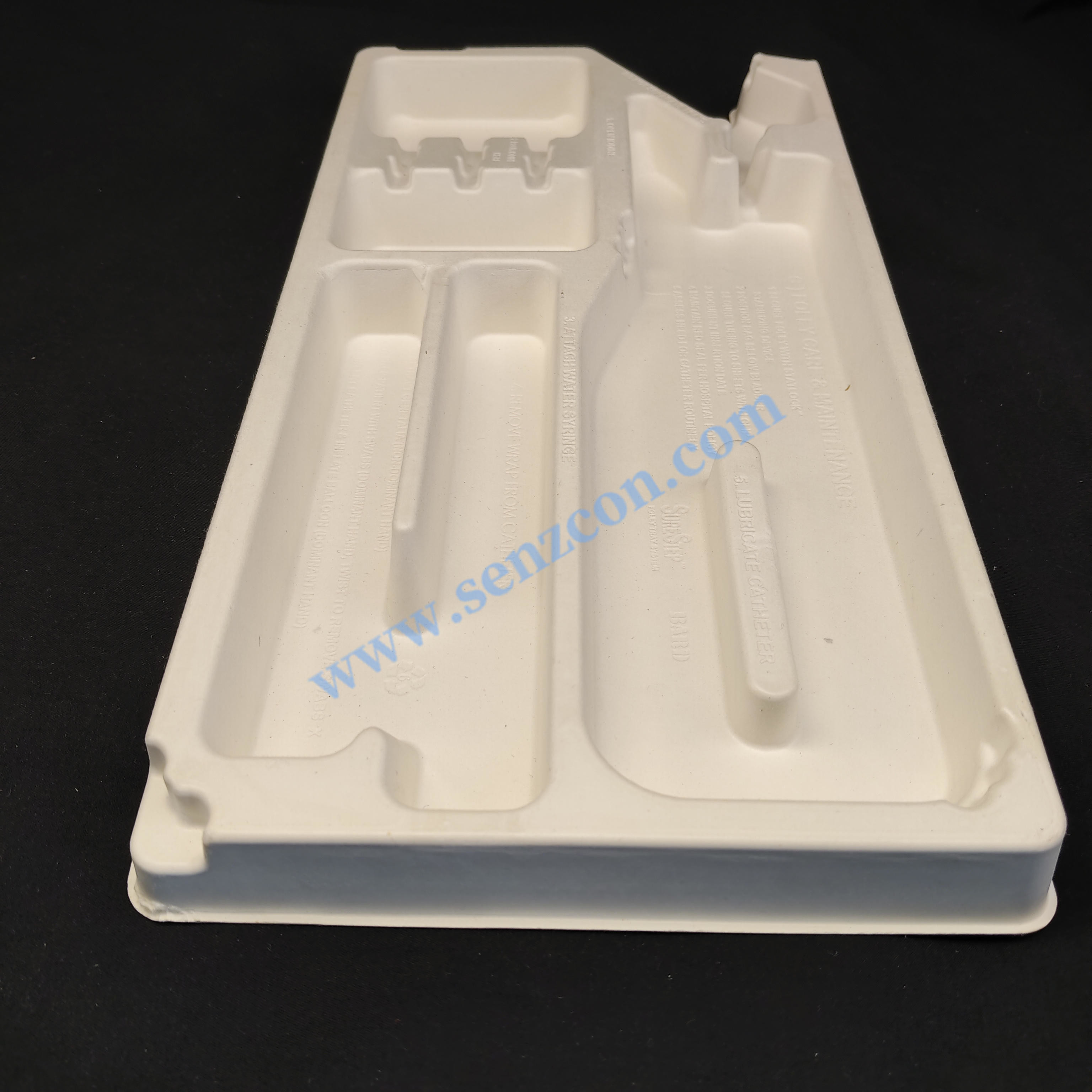 Direct supply from an OEM factory in Ningbo. Pulp molded packaging bases for medical devices. Sterile, environmentally friendly and biodegradable.