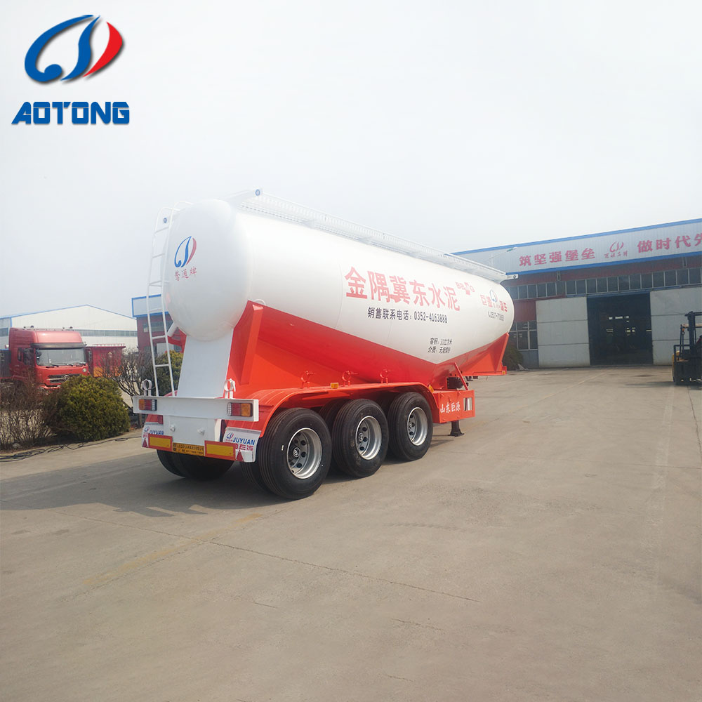 Landing Gear 28T 3 Axle Dry Bulk Cement Powder Tank Semi Trailer for Cement Transportation