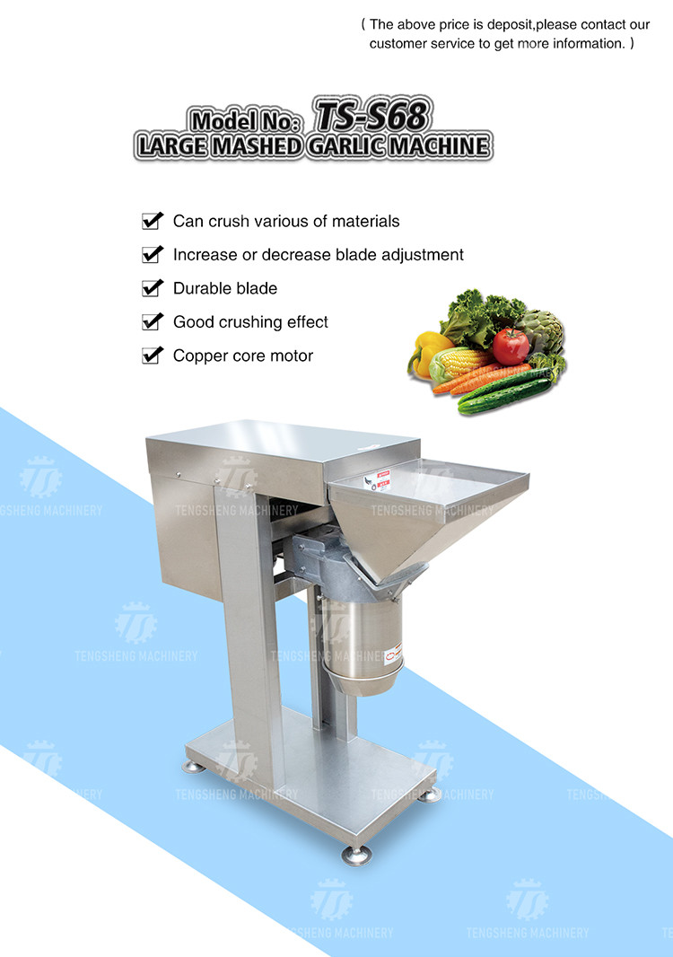 Pulverization Particles Mashed Potato Maker Machine Industrial 304 SS Onion Mash
