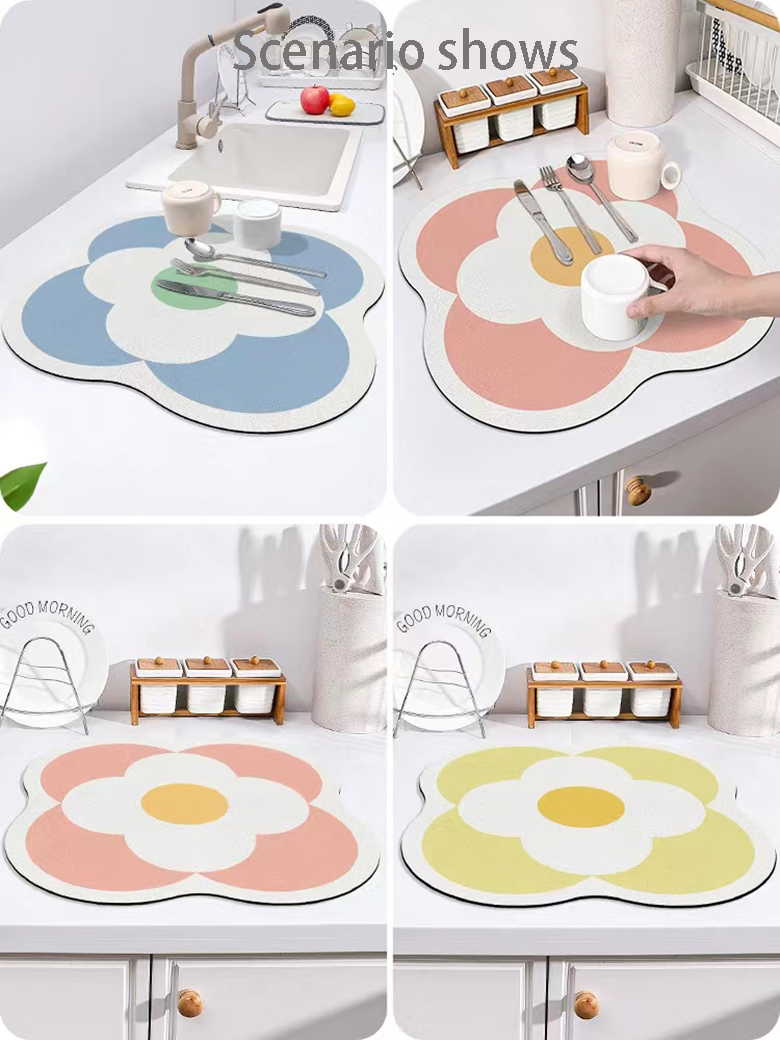 Stocked 35*35cm Waterproof Anti-Slip Draining Mats for Home and Hotel Kitchen