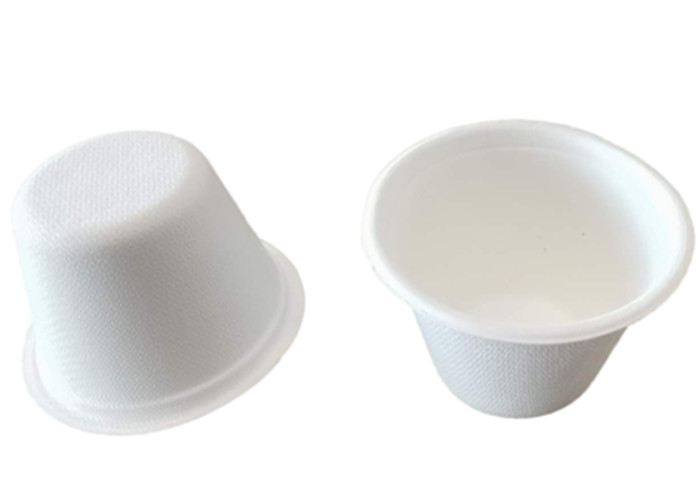 4oz White Portion Biodegradable Cups And Lids