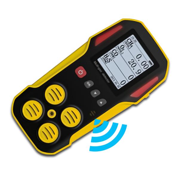 Industrial 4-Gas Detector for Confined Spaces: CH4/CO/H2S/O2 High-Accuracy Sensor with Visual Alarm