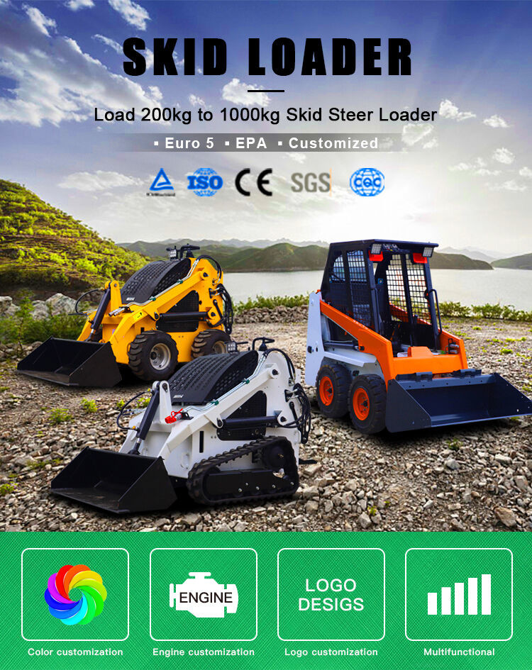 Mini Front 639cc Track Skid Steer Loader With Ce Epa