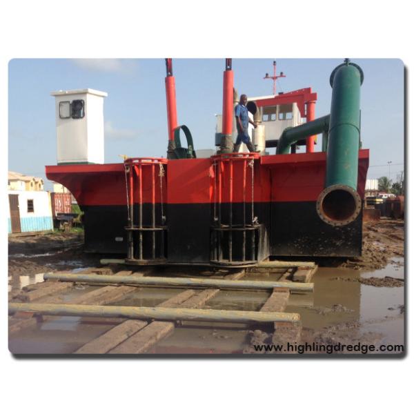 Heavy Duty Sludge dredger ship With Centrifugal Slurry Pump 500 Cubic Meters Per Hour