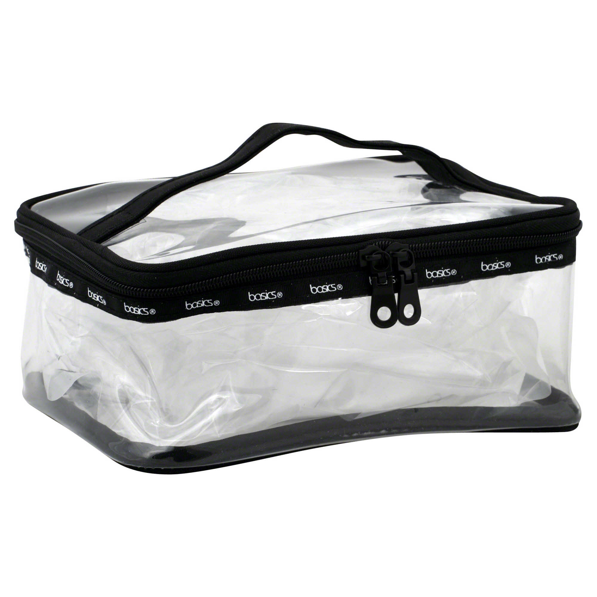 Cosmetic Makeup Toiletry Clear PVC Travel Bath Wash Bag Holder Pouch Kit black