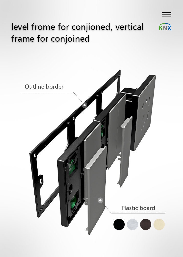 Controlling Lamp KNX Wall Switch , 4 Gang Double Gang Light Switch