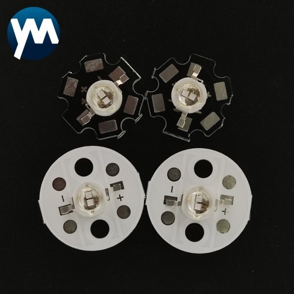3W UV LED Silicone Lens SMD With 20mm 23mm Aluminium Plate for UV printing industries