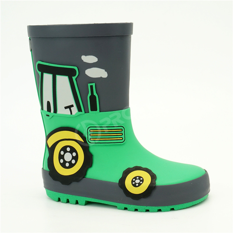 Kids Cute Rubber 3D Pink Unicorn Printed Rain Boots Skid Resistant