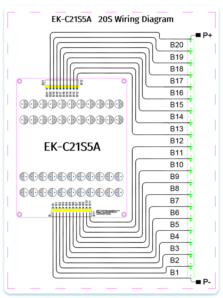 Capacitive Active Equalizer Module 5A 17S 18S 19S 20S 21S For Electric Forklift