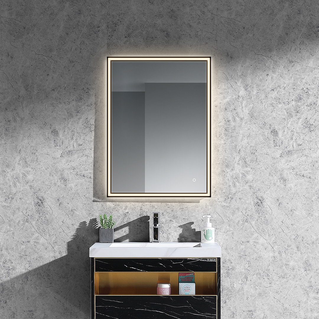 Customized Touch Screen Bathroom Mirror 3 Colors Led Mirror with Waterproof LED Strip