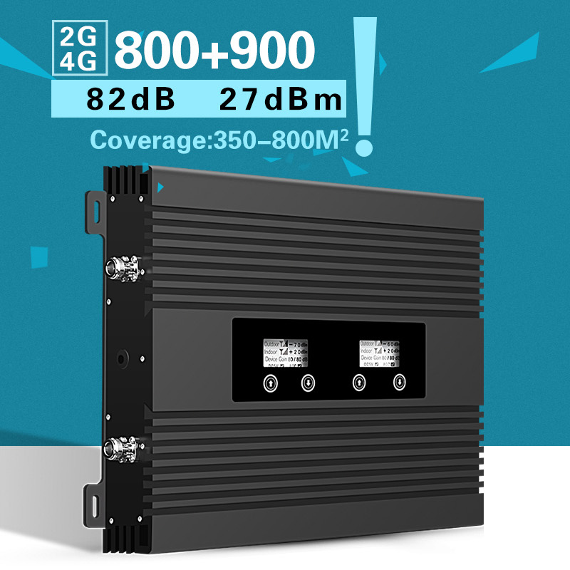 ATNJ Dual-band High Power 800MHz 900MHz Dual Band Signal Booster for Improved Phone Connectivity