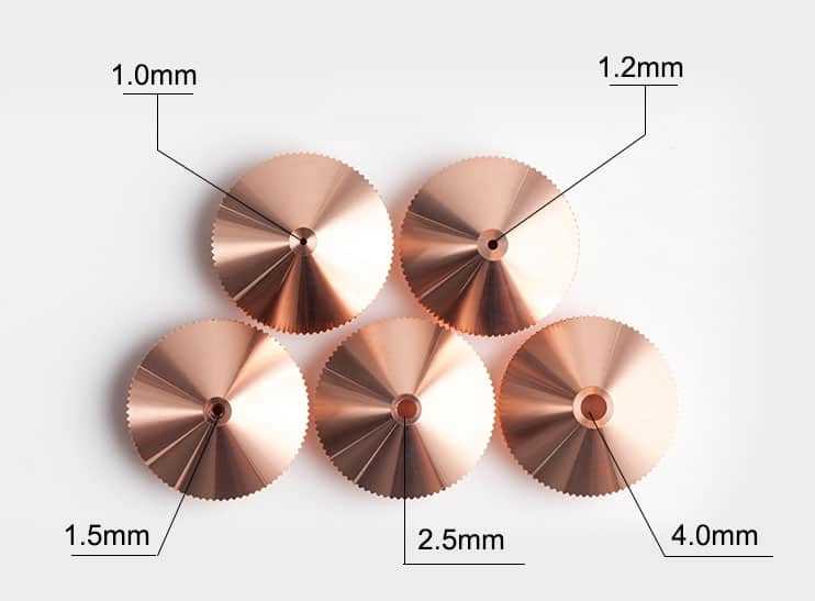 Chrome / Copper Single Layer Nozzle For Laser Cutting Machine